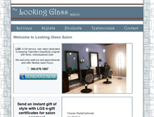 Tablet Screenshot of lookingglasssalon.org